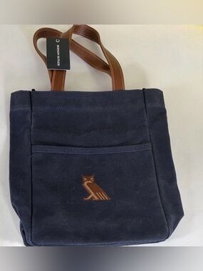 Bohemian Club Grove Golf Course Hudson Sutler Heritage Canvas Wine Tote Navy NWT